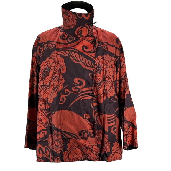 Mycra PAC Now Oversized JACKET Women Reversible Floral Pocket Travel Rain 0P NEW - Picture 8 of 15